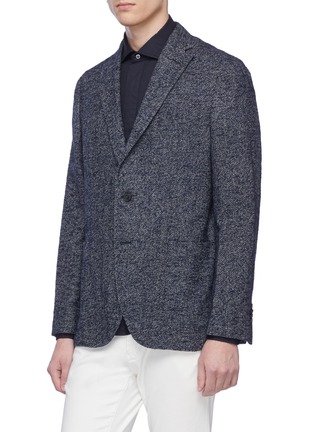 Front View - Click To Enlarge - BOGLIOLI - 'K-Jacket' virgin wool blend herringbone soft blazer