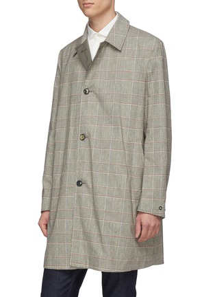 Front View - Click To Enlarge - BOGLIOLI - Reversible houndstooth check plaid coat