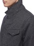 Detail View - Click To Enlarge - SEALUP - Detachable hood padded knit jacket