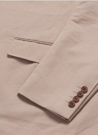 Detail View - Click To Enlarge - CAMOSHITA - Cotton-linen twill blazer