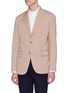 Front View - Click To Enlarge - CAMOSHITA - Cotton-linen twill blazer