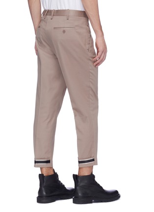 Back View - Click To Enlarge - NEIL BARRETT - Stripe cuff twill pants
