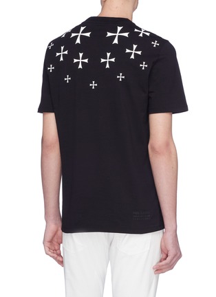 Back View - Click To Enlarge - NEIL BARRETT - Maltese cross print T-shirt