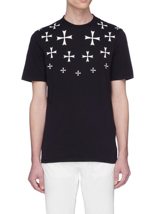 Main View - Click To Enlarge - NEIL BARRETT - Maltese cross print T-shirt