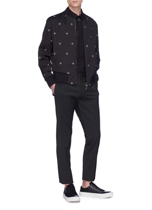 Figure View - Click To Enlarge - NEIL BARRETT - Maltese cross print reversible bomber jacket