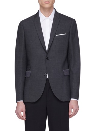Main View - Click To Enlarge - NEIL BARRETT - Contrast flap pocket blazer