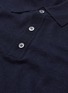  - INCOTEX - Virgin wool blend knit long sleeve polo shirt