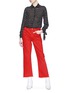 Figure View - Click To Enlarge - GRLFRND - 'Linda' frayed cuff cropped jeans