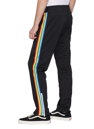 Detail View - Click To Enlarge - PALM ANGELS - Rainbow stripe outseam track pants