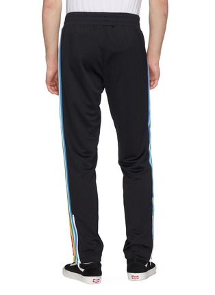 Back View - Click To Enlarge - PALM ANGELS - Rainbow stripe outseam track pants