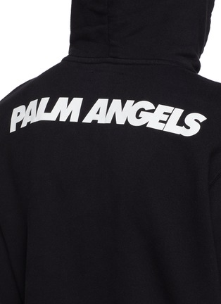 Detail View - Click To Enlarge - PALM ANGELS - Logo print half-zip hoodie