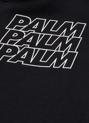  - PALM ANGELS - Logo print half-zip hoodie