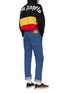 Figure View - Click To Enlarge - PALM ANGELS - Logo print colourblock half zip hoodie