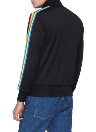 Back View - Click To Enlarge - PALM ANGELS - Rainbow stripe sleeve track jacket