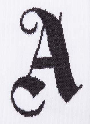 Detail View - Click To Enlarge - PALM ANGELS - 'PA' intarsia socks
