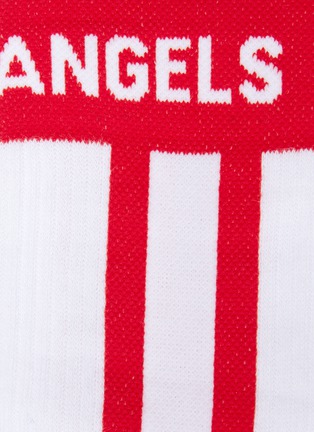 Detail View - Click To Enlarge - PALM ANGELS - Stripe logo socks