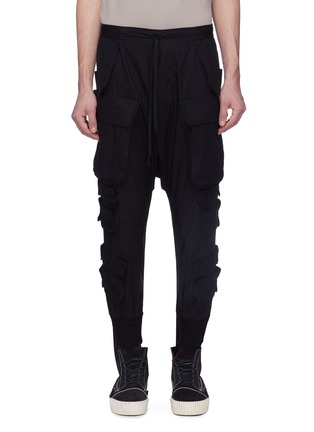 Main View - Click To Enlarge - BEN TAVERNITI UNRAVEL PROJECT  - Logo strap cargo pants