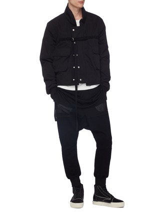 Figure View - Click To Enlarge - BEN TAVERNITI UNRAVEL PROJECT  - Buckled patch pocket padded bomber jacket