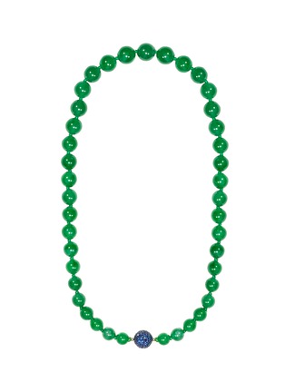 Main View - Click To Enlarge - SAMUEL KUNG - Sapphire jadeite 18k white gold beaded necklace