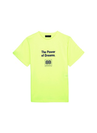 Main View - Click To Enlarge - BALENCIAGA - 'The Power of Dreams' slogan print kids T-shirt