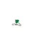 Main View - Click To Enlarge - SAMUEL KUNG - Diamond jadeite 18k white gold wavy ring