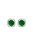Main View - Click To Enlarge - SAMUEL KUNG - Diamond jadeite 18k white gold stud earrings