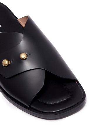 Detail View - Click To Enlarge - ACNE STUDIOS - Stud leather slide sandals