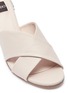 Detail View - Click To Enlarge - RODO - Colourblock strass heel cross strap leather sandals
