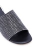 Detail View - Click To Enlarge - RODO - Strass embellished suede slide sandals