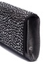  - RODO - Strass embellished satin and lamé foldover clutch