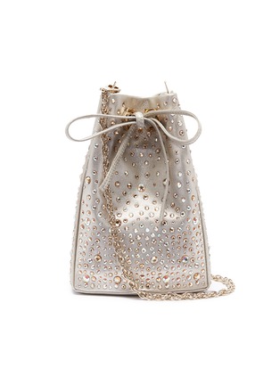 Main View - Click To Enlarge - RODO - Strass embellished leather bucket bag