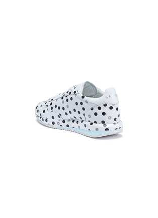 Detail View - Click To Enlarge - GHŌUD - Slit quarter polka dot print leather sneakers