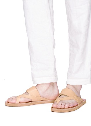Figure View - Click To Enlarge - ANCIENT GREEK SANDALS - 'Zinon' cross strap leather sandals