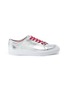 Main View - Click To Enlarge - PEDDER RED - 'Jody' star pin metallic leather sneakers