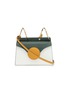 Main View - Click To Enlarge - DANSE LENTE - 'Mini Phoebe' spiral handle colourblock leather crossbody bag