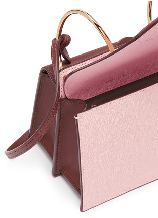 Detail View - Click To Enlarge - DANSE LENTE - 'Mini Phoebe' spiral handle leather crossbody bag