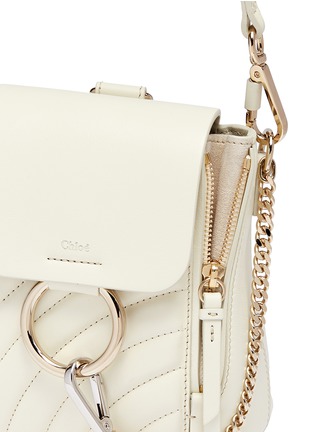 Detail View - Click To Enlarge - CHLOÉ - 'Faye' mini quilted leather backpack