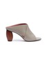 Main View - Click To Enlarge - PEDDER RED - 'Adela' sculptural heel cross strap leather mule sandals