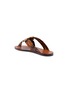 Detail View - Click To Enlarge - CHLOÉ - 'Rony' oversized ring cross strap snake embossed leather slide sandals