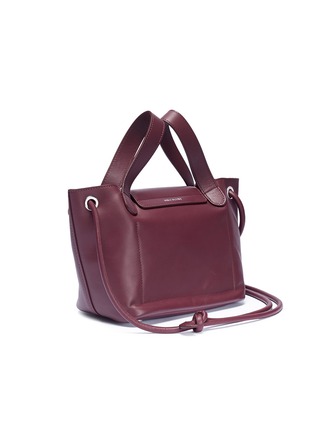 Detail View - Click To Enlarge - 71172 - 'Linked Thela' mini leather trapeze tote