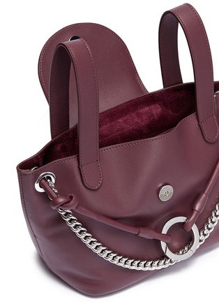 Detail View - Click To Enlarge - 71172 - 'Linked Thela' mini leather trapeze tote