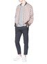 Figure View - Click To Enlarge - SOLID HOMME - Zip cuff cropped pants