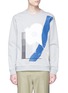 Main View - Click To Enlarge - SOLID HOMME - Geometric appliqué graphic print sweatshirt