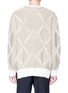 Back View - Click To Enlarge - SOLID HOMME - Interlocking diamond intarsia sweater