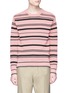 Main View - Click To Enlarge - SOLID HOMME - Mix stripe sweater
