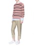 Figure View - Click To Enlarge - SOLID HOMME - Mix stripe sweater