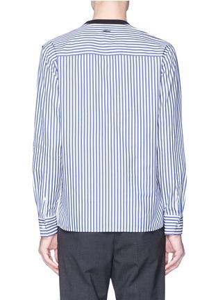 Back View - Click To Enlarge - SOLID HOMME - Stripe panel sweater