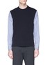 Main View - Click To Enlarge - SOLID HOMME - Stripe panel sweater