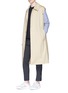 Figure View - Click To Enlarge - SOLID HOMME - Two-in-one trench coat and zip hoodie