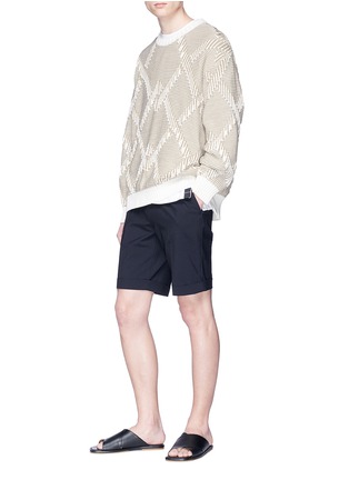 Figure View - Click To Enlarge - SOLID HOMME - Roll cuff shorts
